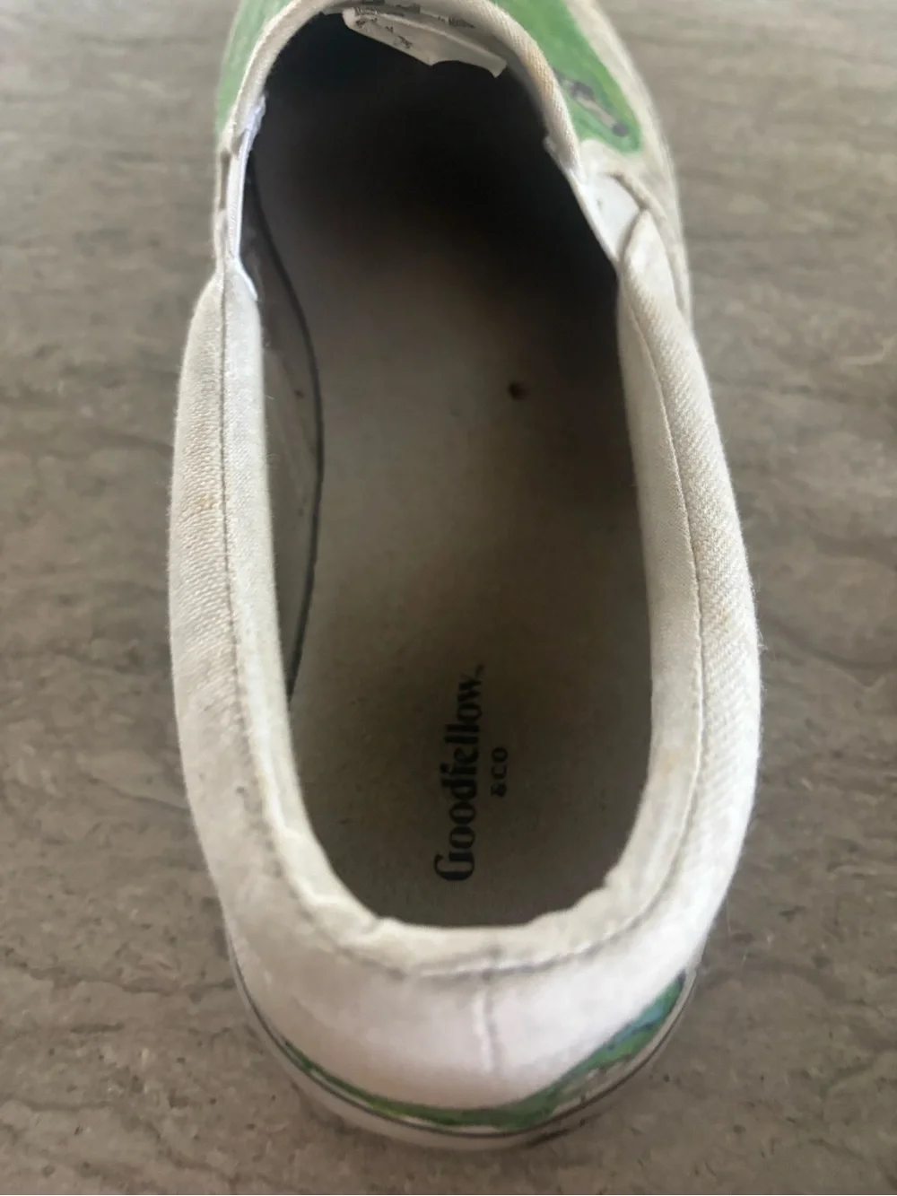 Men’s Slip-On Canvas Shoe with Green Rick Illustration Walmart shoes custom byme